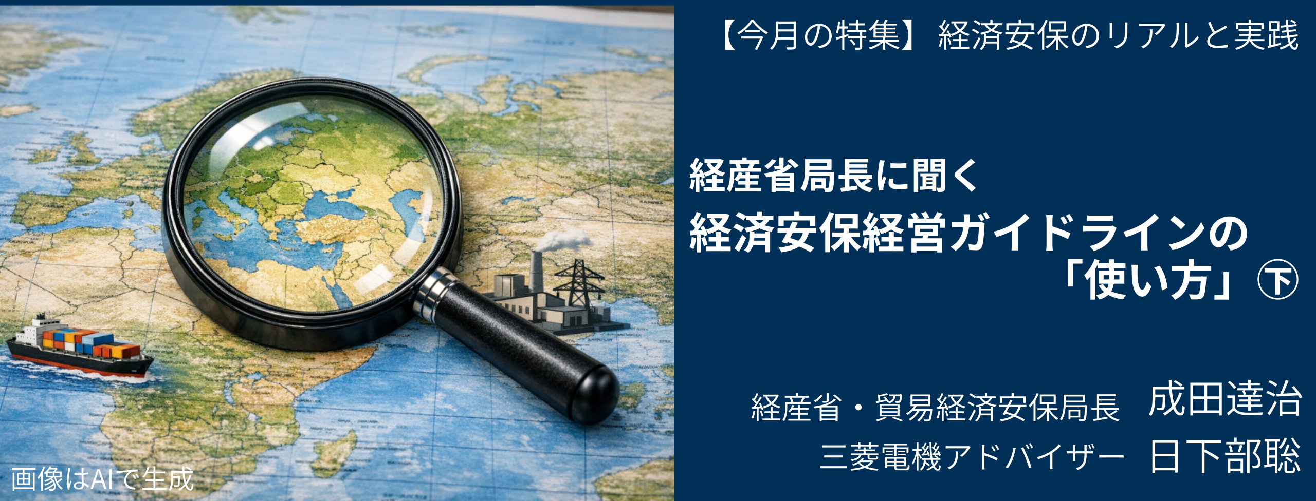 経産省局長に聞く 経済安保経営ガイドラインの「使い方」 ㊦ 日経リスクインサイト