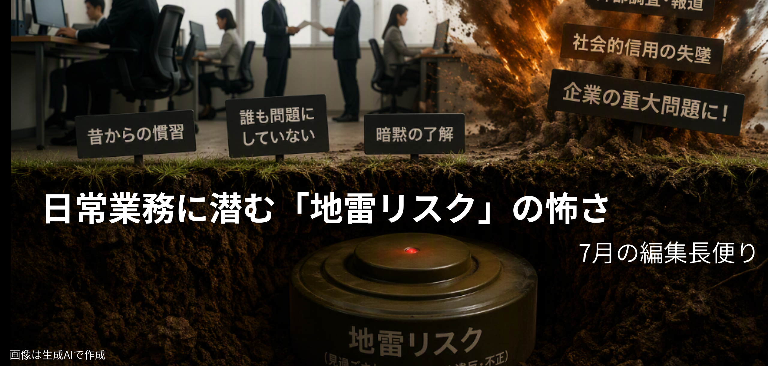 日常業務に潜む「地雷リスク」の怖さ 7月の編集長便り