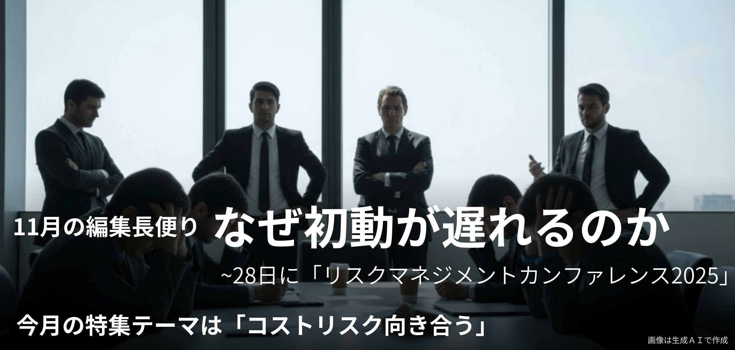 コストリスクに向き合う 11月の編集長だより